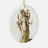 Triple-Bopped Hecate Keramisch Ornament (Rechts)