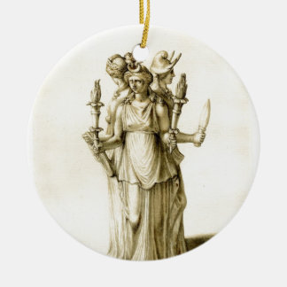 Triple-Bopped Hecate Keramisch Ornament