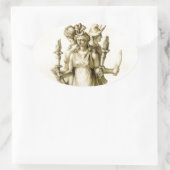 Triple-Bopped Hecate Ovale Sticker (Tas)