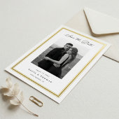 Triple Border Foto Save the Date Folie Uitnodiging