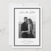 Triple Border | Simple Elegant Photo Wedding Save The Date (Voorkant)