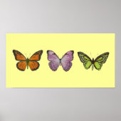 Triple Butterfly Poster Horizontal (Voorkant)