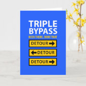 Triple Bypass Survivor Funny Get Well Kaart (Gele Bloem)