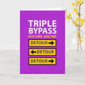 Triple Bypass Survivor Funny Get Well Kaart (Gele Bloem)