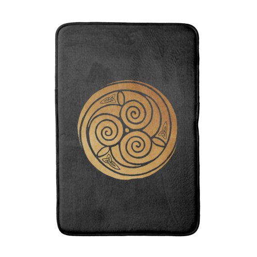 Triple Celtic Knot Swirl Mandala Badmat (Voorkant Verticaal)