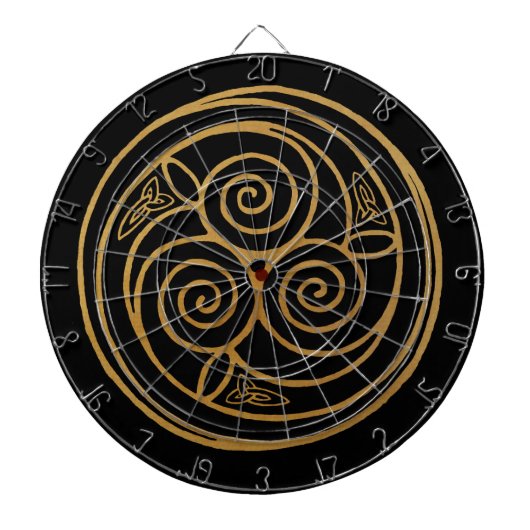 Triple Celtic Knot Swirl Mandala Dartbord (Voorkant)