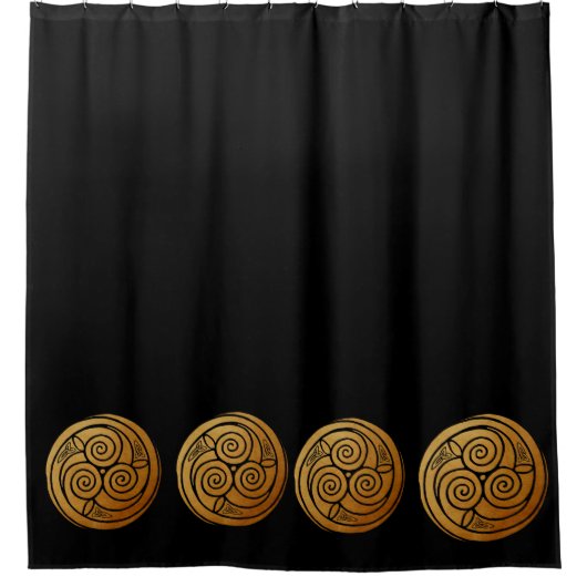 Triple Celtic Knot Swirl Mandala  Douchegordijn (Voorkant)