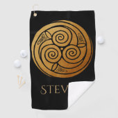 Triple Celtic Knot Swirl Mandala Golfhanddoek (Insitu)
