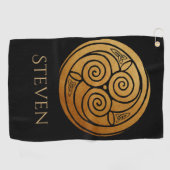 Triple Celtic Knot Swirl Mandala Golfhanddoek (Horizontaal)
