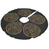 Triple Celtic Knot Swirl Mandala Imitatie Linnen Kerstboom Kleed (Gekanteld)