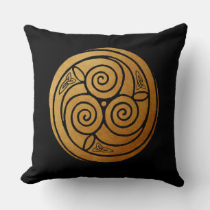 Triple Celtic Knot Swirl Mandala Kussen
