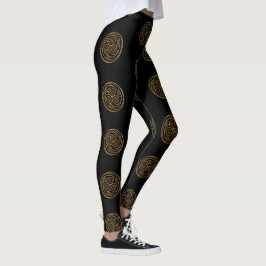 Triple Celtic Knot Swirl Mandala Leggings