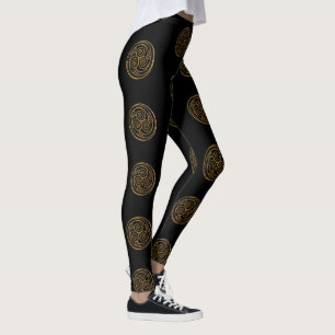 Triple Celtic Knot Swirl Mandala Leggings