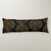 Triple Celtic Knot Swirl Mandala Lichaamskussen (Achterkant)