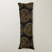 Triple Celtic Knot Swirl Mandala Lichaamskussen (Voorkant Verticaal)