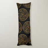 Triple Celtic Knot Swirl Mandala Lichaamskussen (Achterkant (Verticaal))