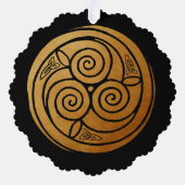 Triple Celtic Knot Swirl Mandala Ornament Kaart (Achterkant)