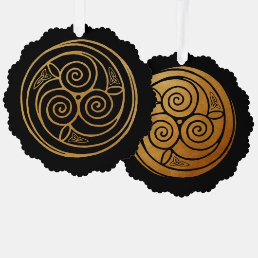 Triple Celtic Knot Swirl Mandala Ornament Kaart (Voorkant / Achterkant)
