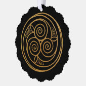 Triple Celtic Knot Swirl Mandala Ornament Kaart (Links)