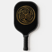 Triple Celtic Knot Swirl Mandala Pickleball Paddle (Achterkant)