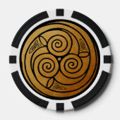 Triple Celtic Knot Swirl Mandala Poker Chips (Voorkant)