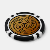 Triple Celtic Knot Swirl Mandala Poker Chips (Enkel)
