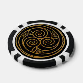 Triple Celtic Knot Swirl Mandala Poker Chips (Enkel)