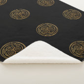 Triple Celtic Knot Swirl Mandala Sherpa Deken (3/4)