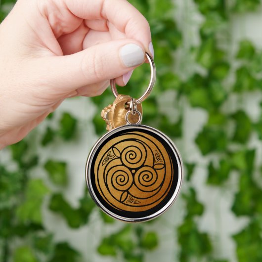 Triple Celtic Knot Swirl Mandala Sleutelhanger (Hand)