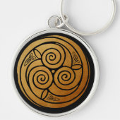 Triple Celtic Knot Swirl Mandala Sleutelhanger (Voorkant)