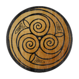 Triple Celtic Knot Swirl Mandala Snijplank