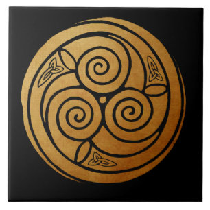 Triple Celtic Knot Swirl Mandala Tegeltje