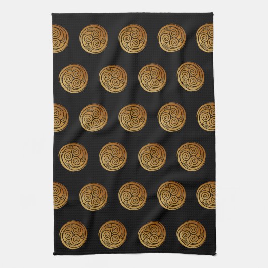 Triple Celtic Knot Swirl Mandala Theedoek (Verticaal)