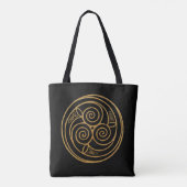 Triple Celtic Knot Swirl Mandala Tote Bag (Achterkant)