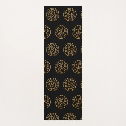 Triple Celtic Knot Swirl Mandala Yoga Mat (Achterkant)