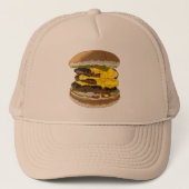 Triple Cheeseburger Trucker Hat Pet (Voorkant)