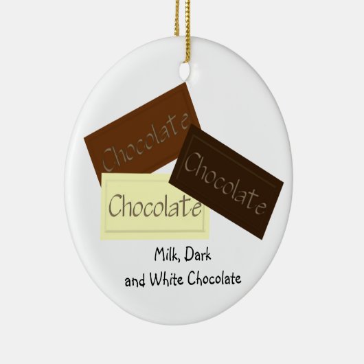 Triple Chocolate kerstversiering Keramisch Ornament (Rechts)