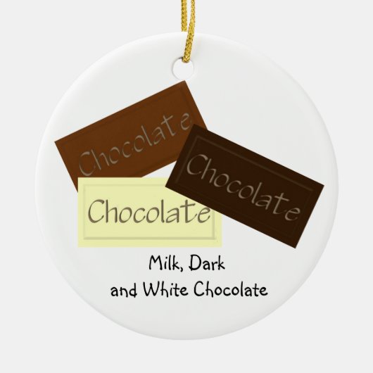 Triple Chocolate kerstversiering Keramisch Ornament (Voorkant)