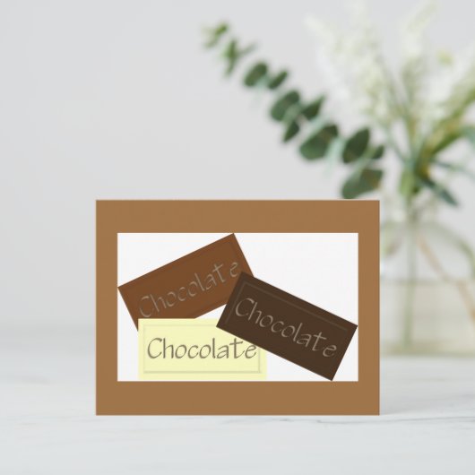 Triple Chocolate Recipcard Briefkaart (Staand voorkant)