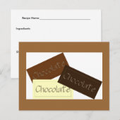 Triple Chocolate Recipcard Briefkaart (Voorkant / Achterkant)