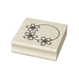 Triple Circled Sakura (Cherry Blossoms) Stempel
