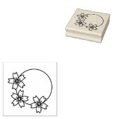 Triple Circled Sakura (Cherry Blossoms) Stempel (Gestempeld)