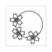 Triple Circled Sakura (Cherry Blossoms) Stempel (Afrduk)