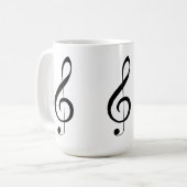 Triple Clef muzieknoot, Koffiemok (Voorkant links)