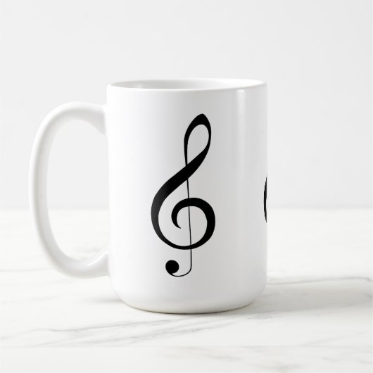 Triple Clef muzieknoot, Koffiemok (Links)
