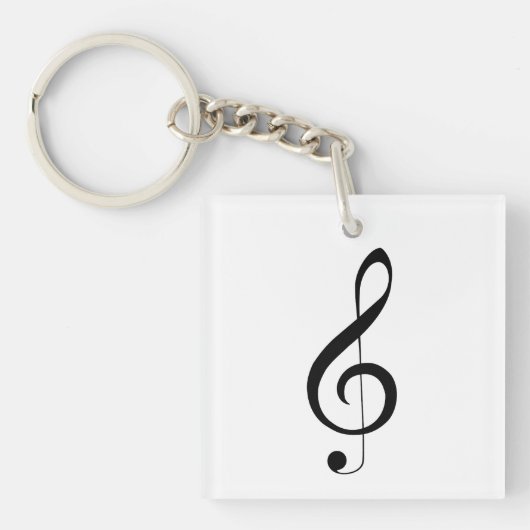 Triple Clef muzieknoot, Sleutelhanger (voorkant)