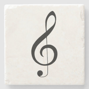 Triple Clef muzieknoot, Stenen Onderzetter