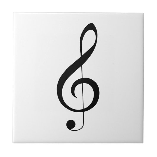 Triple Clef muzieknoot, Tegeltje (Voorkant)