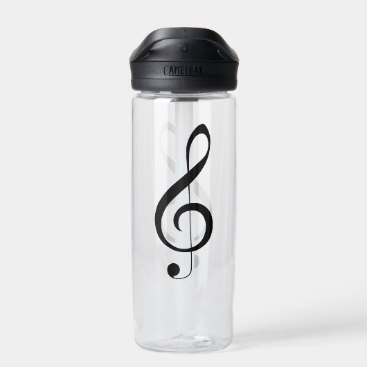 Triple Clef muzieknoot, Waterfles (Achterkant)