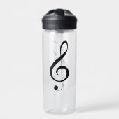 Triple Clef muzieknoot, Waterfles (Voorkant)
